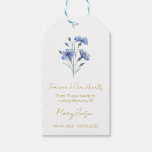 Cornflower   Simple Seed Packet Funeral Gift Tags