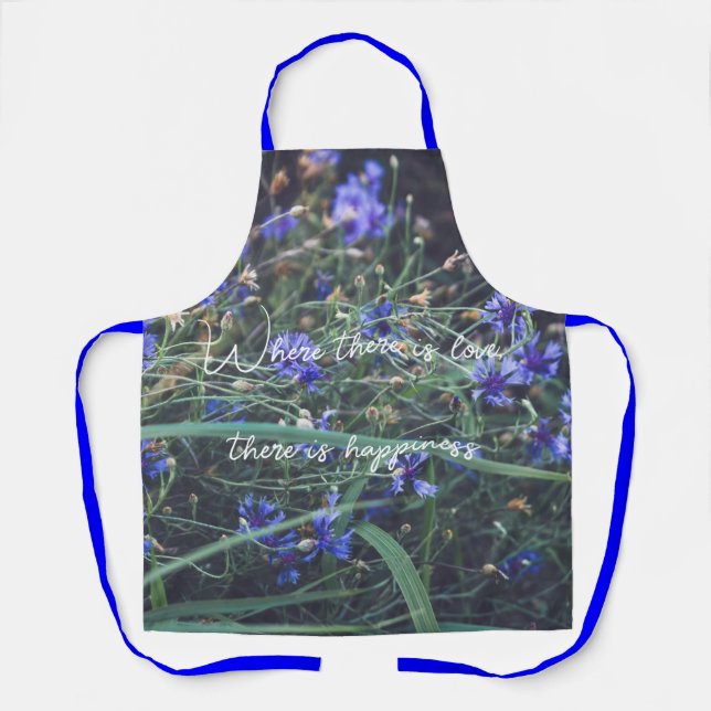 Cornflower summer field apron (Front)