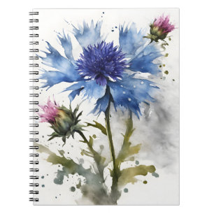 Cornflower - Watercolor flowers Notebook