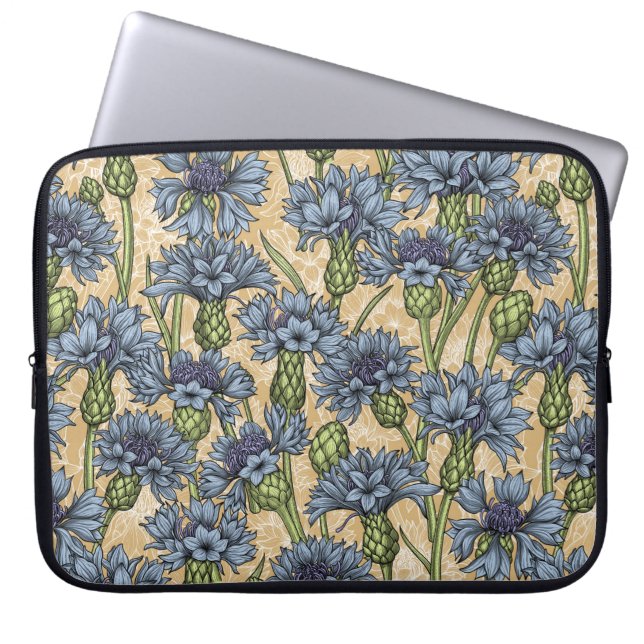 Cornflowers 2 laptop sleeve (Front)