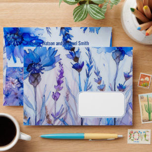💍 Cornflowers and Lavender Elegance Envelope
