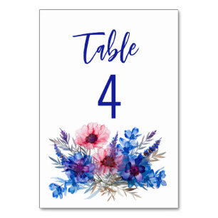 💍Cornflowers and Lavender  Table Number