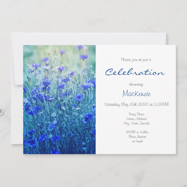 Cornflowers Any Occasion Invitation (Front)