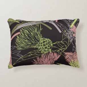 Cornflowers colourful patternpattern,flower,green, decorative cushion