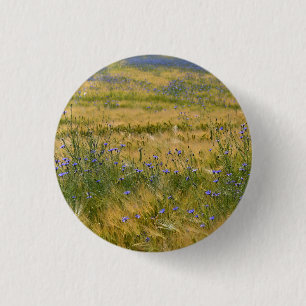 Cornflowers Field 3 Cm Round Badge