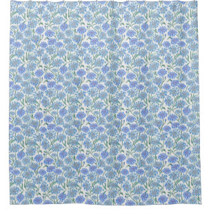 Cornflowers In Crayon Blue Shower Curtain