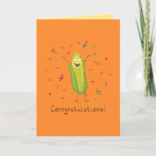 Corngratulations - Funny Congratulations Corn Card (Front)