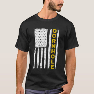 Cornhole 4Th Of July Patriotic Flag T-Shirt