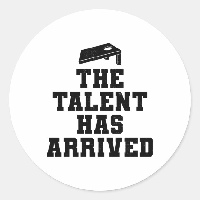 Cornhole Bean Bag Toss Outdoor Lawn Game Classic Round Sticker (Front)