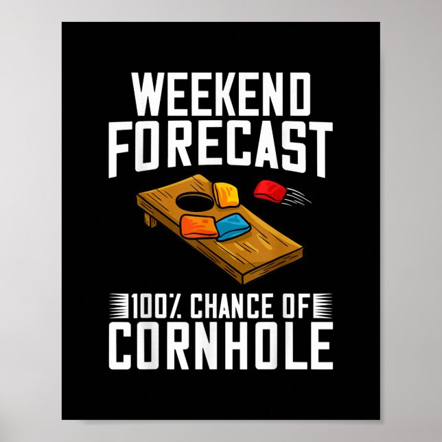 Cornhole Board Game Bags Rules Player  Poster (Front)