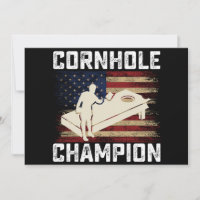 Cornhole Champion American Flag USA 4th OF July