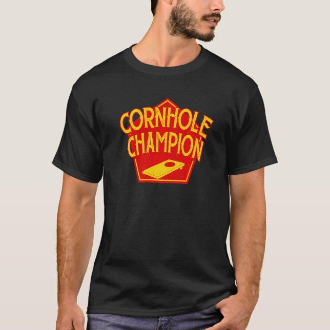 Cornhole Champion  Cornhole Team Bean Bag  Cornhol T-Shirt (Front)