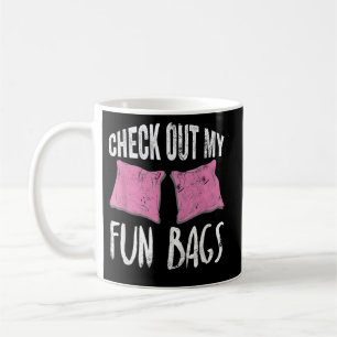 Cornhole Check out My Fun Bagss Team Gift Coffee Mug