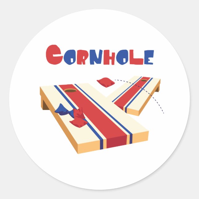 Cornhole Classic Round Sticker (Front)
