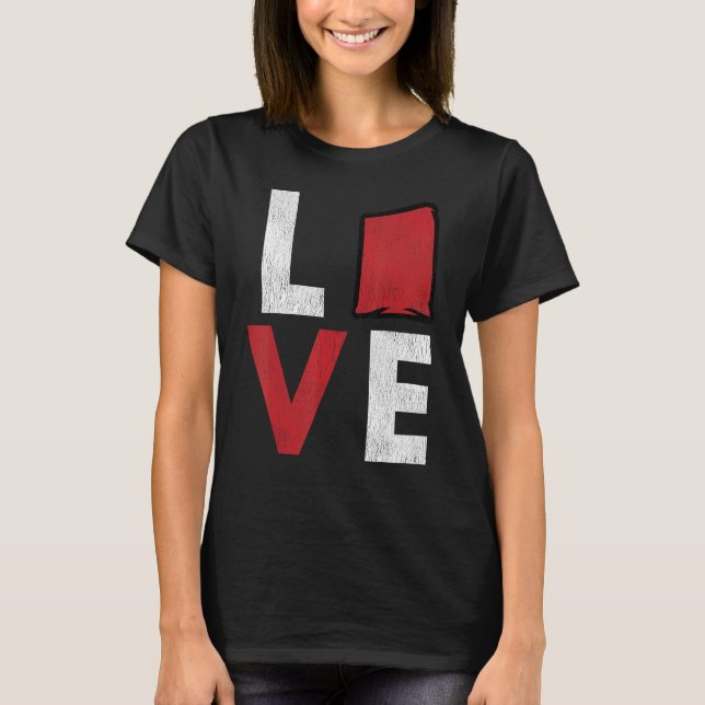 Cornhole Corn Hole LOVE 1 T-Shirt (Front)