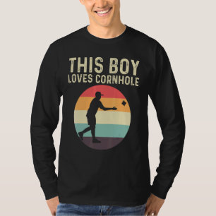 Cornhole Designs For Boys Kids Bean Bag Toss Playe T-Shirt