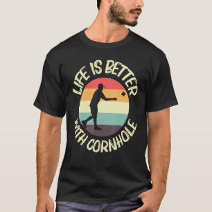 Cornhole Designs For Men Women Bean Bag Toss Playe T-Shirt