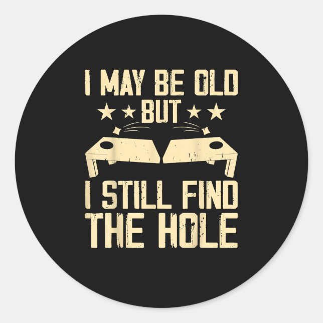 Cornhole Dummy Boards Lawn Players  Classic Round Sticker (Front)