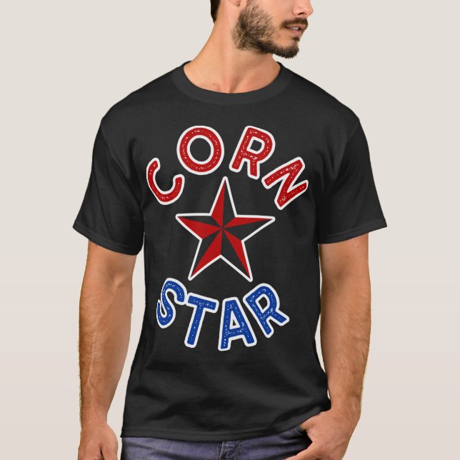 Cornhole Funny Cornstar Backyard Gaming T-Shirt (Front)