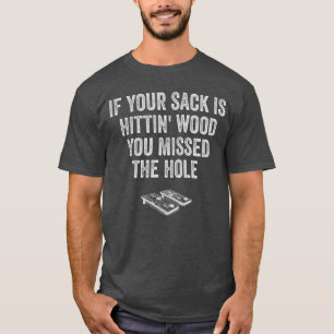 Cornhole Funnyeam Women Men Your Hole is My Goal v T-Shirt