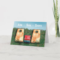 Cornhole Game Birthday Aim Toss Score