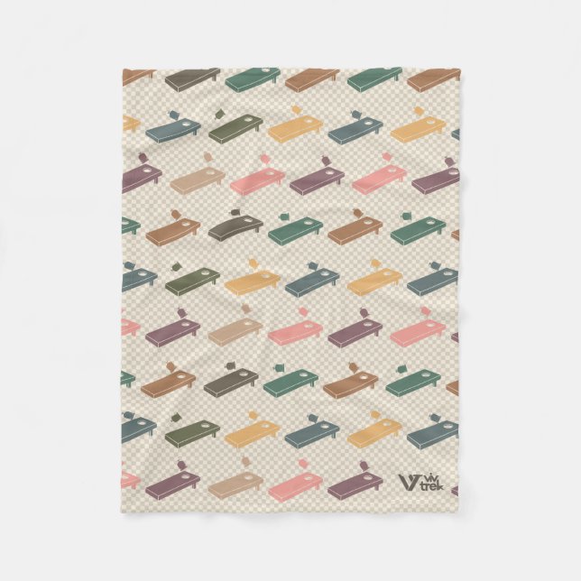 Cornhole Game Lover Blanket Retro Cornhole Throw (Front)