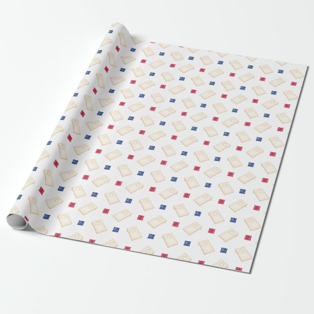 Cornhole Game Wrapping Paper (Unrolled)