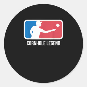 Cornhole Gift for a Cornhole Legend Classic Round Sticker