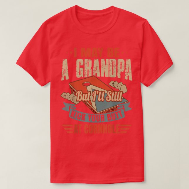 Cornhole  Grandpa  Bean Bags  Grandfather Cornhole T-Shirt (Design Front)