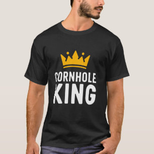 Cornhole King Bean Bag Toss Game Tournament Winner T-Shirt