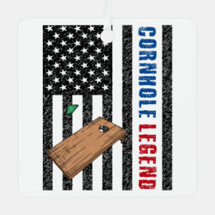 Cornhole Legend USA Metal Tree Decoration