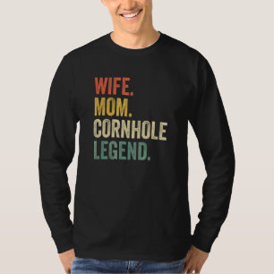 Cornhole Mother Wife Mum Bag Toss Legend Vintage T-Shirt