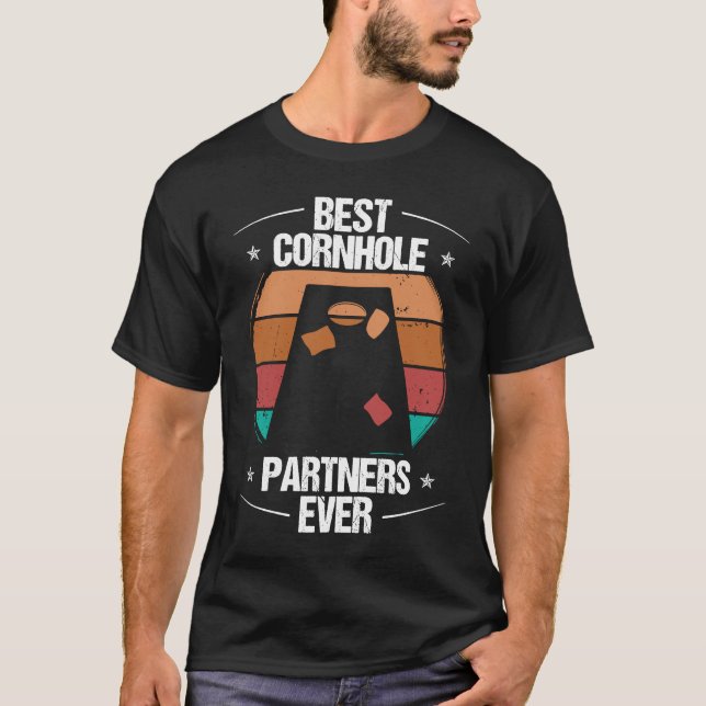 Cornhole Player Best Partners ever Throwing Cornho T-Shirt (Front)