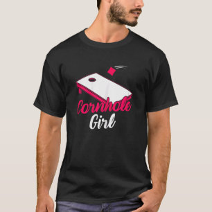 Cornhole Player Cornhole Girl Sack Toss Game T-Shirt
