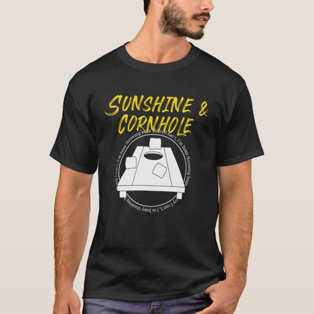 Cornhole Player Sack Tossing Summer Hobby T-Shirt (Front)