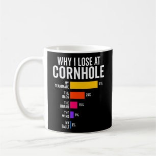 Cornhole Player Team Why I Lose At Cornhole Coffee Mug