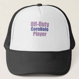 cornhole player trucker hat