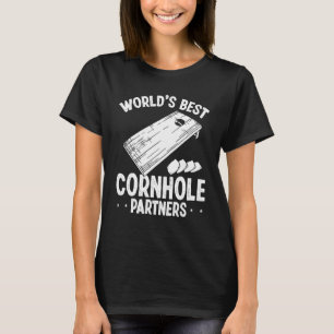 Cornhole Player Worlds Best Cornhole Partners Corn T-Shirt