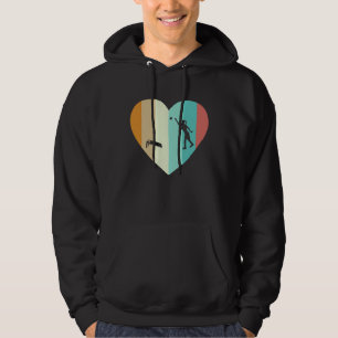 Cornhole Retro Heart Women Girl Cornhole Hoodie