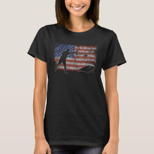 Cornhole Retro USA Flag Baggo 4th of July Cornhole T-Shirt