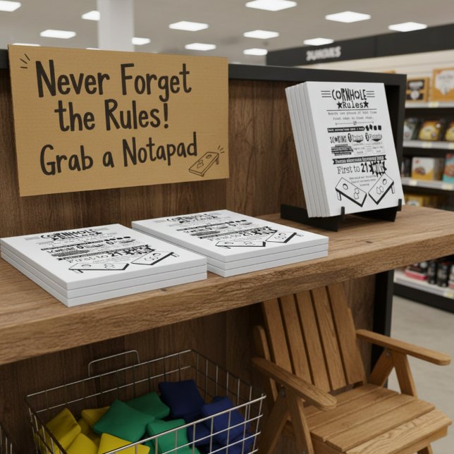 Cornhole Rules - 40-Easy Tear-Away Page  Notepad (Cornhole Rules - 40-Easy Tear-Away Page Notepad)