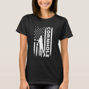 Cornhole sports US flag graphic concept T-Shirt