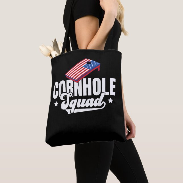 Cornhole Squad men bean bag toss bags Cornholes  (Close Up)