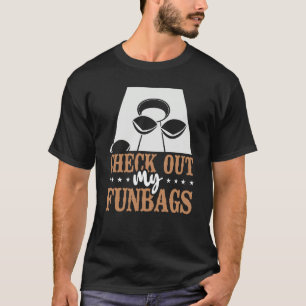 Cornhole Team Bean Bag Player Champ Pun Check Out  T-Shirt