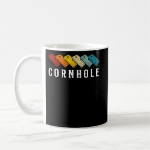 Cornhole Team Bean Bag Player Champ Retro Cornhole Coffee Mug