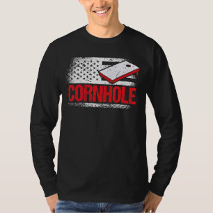 Cornhole Tournament Cornstar Corn Hole Red White T-Shirt
