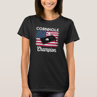 Cornhole Trophy Champion  Bean Bag Cornhole Player T-Shirt