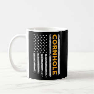 Cornhole US Flag Cornhole Game Lovers Gift Coffee Mug