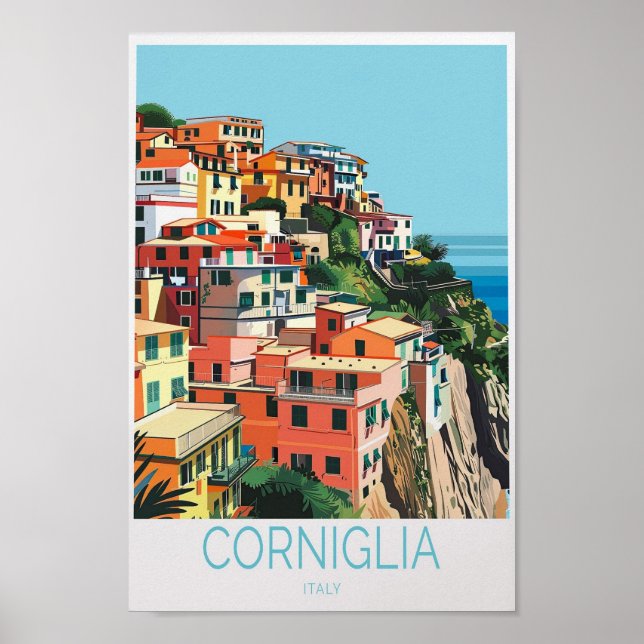 Corniglia Italy Coast Travel Print (Front)