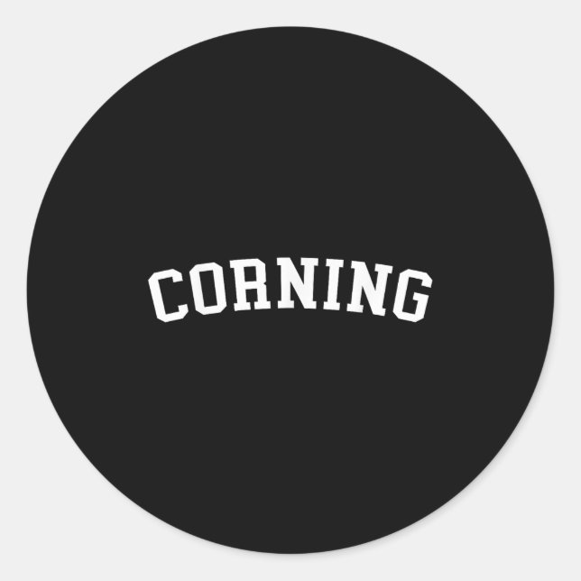 Corning  classic round sticker (Front)
